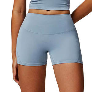 Shorts Deportivos para Mujer, 87% Poliéster, 13% Elastano, Cintura Elástica, Leggings de Yoga Sin Costuras con Bolsillo para Teléfono - Product Image 1