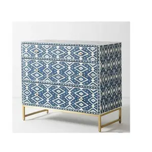 High quality Bone Inlay Chest of Drawer furniture Bone & Mother of Pearl Inlay Furniture top quality product hot sale