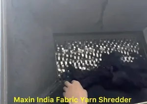 Machine à déchiqueter les tissus à double arbre, capacité 500 kg/h, semi-automatique, électrique - Product Image 3