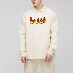 Nuevo Polo de Manga Larga para Hombre 2026, 100% Algodón, Corte Holgado, Logotipo Personalizado Impreso, Impresión Digital, Transpirable - Product Image 4