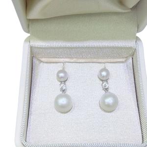 Pendientes de Perlas de Agua Dulce Múltiples Estilo Cola de Pez Doble de Zhuji, Plata Pura de Alta Luminosidad, Diseño Elegante - Product Image 5