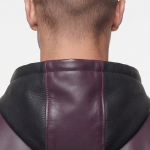 Hoodie sans manches en cuir pour homme, fermeture éclair, poches latérales, gilet à capuche en cuir, 100% cuir, hoodie sans manches pour garçons - Product Image 5