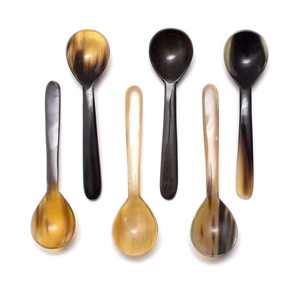 Cubertería de cuerno hecha a mano: cuchara de cuerno, tenedor de cuerno, cuchillo de cuerno, cuchara de cuerno de búfalo, tenedor de cuerno de búfalo, vajilla de cuerno. - Product Image 2