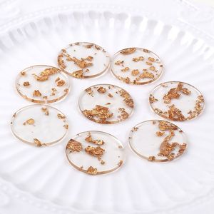 Handmade Resin Coasters with Dried Flowers, <b>Gold</b> Flakes & Elegant Botanical Design for Stylish Home Décor - Product Image 1