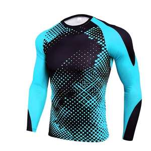 T-shirt de compression à manches longues pour homme, protection UV, séchage rapide, pour la natation et le surf, avec détection des micro-aiguilles - Product Image 4