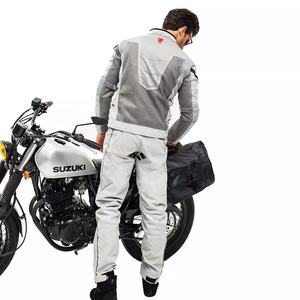 Blouson de moto d'été en textile à marque privée, fabriqué en usine, avec design léger et ventilé et protections anti-chocs CE - Product Image 5