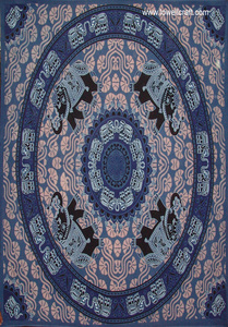 Elephant Design 100% Cotton Indian Cotton <b>Bed</b> <b>Sheet</b> Astrology Print Bohemian <b>Double</b> Bedspread Sun Moon Star Horoscope Bedding - Product Image 4