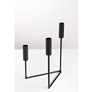 Party <b>Centrepiece</b> Stand Three Arm Candelabra With Ornate Scroll Design Home Decoration Durable Metal Candle Holder - Product Image 3