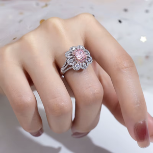 Bague de fiançailles unisexe en or blanc 14 carats plaqué platine avec diamant fantaisie de laboratoire taille poire, style romantique - Product Image 4