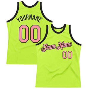 Maillot de basket-ball vert néon personnalisé avec nom et numéro d'équipe, impression sublimée, vêtements de sport en maille sans manches unisexes - Product Image 2