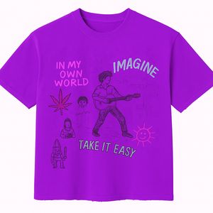 T-shirt graphique streetwear personnalisé 100% coton OEM, imprimé doodle rouge, manches courtes, coupe ample, t-shirt graphique streetwear pour femmes - Product Image 5