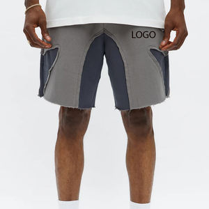 Shorts pour hommes avec logo personnalisable, design Color Blocxk, matière douce, coupe décontractée pour l'été, prix avantageux pour les commandes en gros - Product Image 1