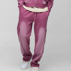 Survêtement unisexe en molleton 100 % coton de haute qualité, délavé à l'acide, à capuche, coupe-vent, avec logo frontal, séchage rapide, idéal pour l'hiver - Product Image 6