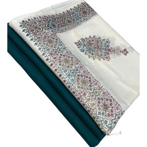 Women's Long Cashmere <b>Shawl</b> Embroidered Floral Pattern Winter <b>Wrap</b> Scarf for Bridal Wedding Occasions - Product Image 4