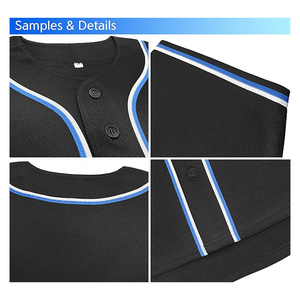 Maillot de baseball entièrement sublimé unisexe personnalisé respirant à séchage rapide en maille avec boutons pour équipe - Product Image 4
