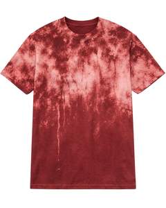 Camiseta Maroon Ice Dye para Hombre, Cuello Redondo, Manga Corta, Algodón, Estilo Casual Urbano, Lavado Vintage, Personalizada, OEM, Proveedor Mayorista de Camisetas - Product Image 1