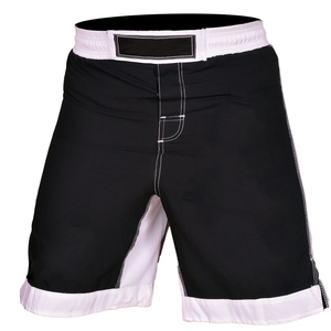 Shorts de boxe Muay Thai pour hommes MMA 100% polyester, écologiques, extensibles, respirants, séchage rapide, légers, noirs, pour l'entraînement - Product Image 1