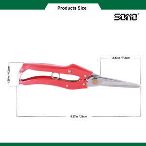 Tijeras de Podar SONO J310 de Grado Industrial, Alta Calidad, Duraderas, Cromadas, para Jardinería y Arreglos Florales, con Mango Metálico para Diestros - Product Image 4