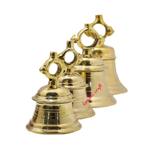 Campanas colgantes de latón para decoración del hogar y del templo, campanilla pequeña hecha a mano, Estilo Vintage, indio, personalizado, de alta calidad, venta al por mayor - Product Image 6