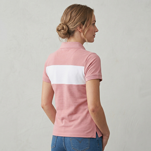 Custom Pink Color Polo Shirt Women's Knitted 100% Cotton Turn <b>Down</b> Collar Polo Tee Ladies Slim Fit Short Sleeve Polo Shirt Women - Product Image 3