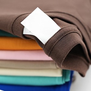 T-shirt en coton 230g à épaules tombantes, col rond, coupe ample, couleur unie, pour homme et femme, prix usine Chine Bangladesh - Product Image 1