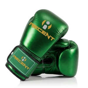 Metallic Pearl Green Shade Genuine Cowhide Leather MMA <b>Boxing</b> Gloves Custom Made Professional <b>Training</b> Gloves Stretch - Product Image 1