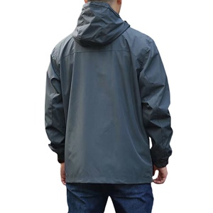 Veste coupe-vent zippée intégrale de haute qualité avec logo personnalisé pour homme, imperméable et coupe-vent, avec capuche. - Product Image 2