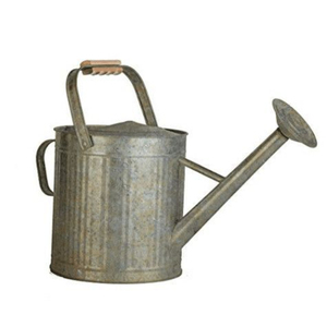 Arrosoir en zinc galvanisé tendance avec poignée durable pour le jardinage et l'entretien des plantes d'extérieur, style vintage, pot à eau en métal - Product Image 5