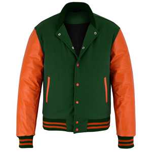 เสื้อแจ็คเก็ตวาร์ซิตี้ทำจากหนัง/ขนสัตว์ สีเขียวสไตล์วูล สำหรับฤดูหนาว ขายออนไลน์ราคาถูก - Product Image 3