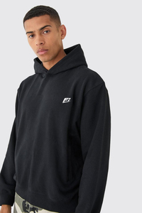 Sweat-shirt à capuche noir OEM pour homme, coupe classique, 100 % coton molletonné, style décontracté, logo frontal, fabriqué aux États-Unis - Product Image 2