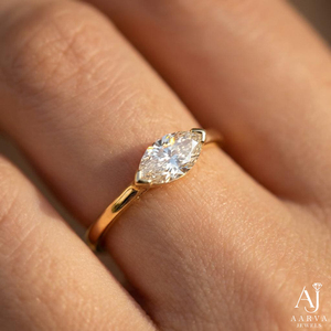 Anillo de Compromiso de Lujo con Diamante Cultivado en Laboratorio, Corte Marquesa, Plata, Engaste de Garra, Solitario, Anillo de Boda para Mujer, Certificado IGI - Product Image 2
