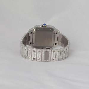 Relojes de Acero de Lujo Personalizados, Relojes Brillantes con Diamantes Completos, Relojes VVS Moissanite y con Diamantes Cultivados en Laboratorio para Hombre de Proveedor Indio - Product Image 4