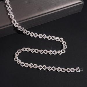 Luxury Moissanite Iced Out Cuban Link Chain <b>Necklace</b> Hip Hop Jewelry Gold/Silver Plated Sterling Silver <b>Statement</b> Piece - Product Image 2
