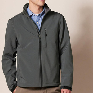 Custom Logo Design Winter Wear Softshell <b>Jacket</b> Men's Clothing Windproof <b>Fleece</b> <b>Lined</b> Zip Up Softshell <b>Jacket</b> - Product Image 1