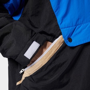 Chaqueta Cortavientos para Corredores y Campistas, Anorak Clásico Personalizado con Bloques de Color, Chaqueta Impermeable y Cortavientos Retro - Product Image 3