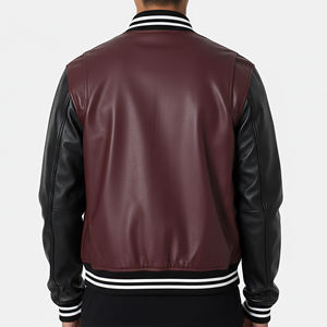 Veste universitaire en cuir de vachette véritable de haute qualité avec logo brodé personnalisé, coupe courte, pour l'hiver - Product Image 6