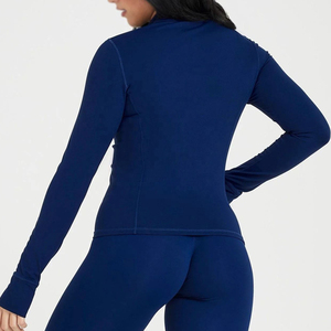 Veste de yoga respirante sur mesure, grande taille, avec extensibilité quadridirectionnelle, coupe-vent, fermeture éclair, pour la salle de sport, le fitness et les vêtements de sport - Product Image 5