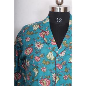 Robe midi à imprimé floral, col en V, décontractée, pour l'été, pour les fêtes, pour femmes, écologique, respirante, manches 3/4, impression par blocs - Product Image 2