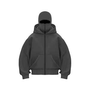Vintage Washed Hoodie Men <b>Thick</b> <b>Fleece</b> Lined Warm Winter Oversized Pullover Chenille Patchwork Custom Unisex Sweatshirt Digital - Product Image 3