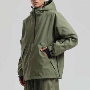 Chaqueta Anorak Impermeable y Transpirable para Hombre, Estilo Vintage, con Cuello Alto y Media Cremallera, para Nieve y Uso Urbano, Holgada - Product Image 4