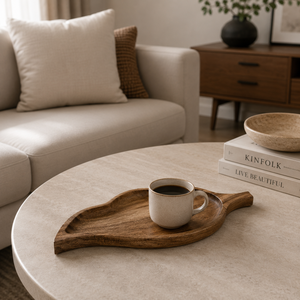 Bandeja de Servir en Forma de Hoja de Madera de Acacia Premium |   Bandeja Decorativa Hecha a Mano para Aperitivos, Tabla de Presentación de Alimentos Natural, para Uso en el Hogar y Hoteles - Product Image 2
