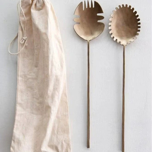 Juego de Servidores de Ensalada de Acero Inoxidable de Lujo con Diseño Elegante para Restaurantes de Alta Cocina y Ocasiones Especiales - Product Image 1