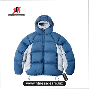 Comfortable and Stylish Winter Warm Hooded Windproof <b>Coat</b> Canvas Outdoor Custom Front <b>Bubble</b> Puffer Jacket Unisex - Product Image 5