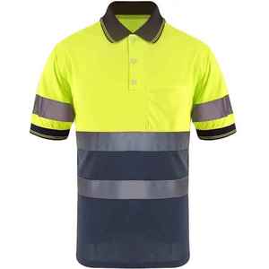 Manufacturer Custom Made High Visibility Work <b>Uniform</b> Safety Reflective <b>Construction</b> 2026 Customized Safety Polo Shirt Men - Product Image 1