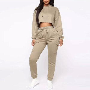 Hoodie court surdimensionné en molleton de coton pour femme, style décontracté, fournisseur OEM ODM - Product Image 3