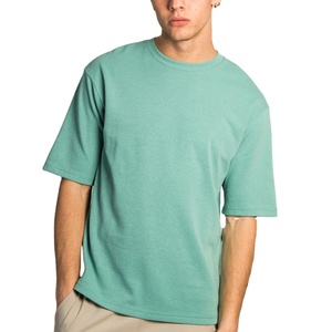 Custom Oversized T Shirt Manufacturer Cotton Men Plain Loose Fit Heavyweight Minimal Streetwear Tee - Product Image 1