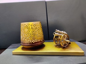 Pen <b>Holder</b> Handcrafted Metal Office <b>Stationery</b> Eco-friendly IN;34648 Carton Morden Square 10pcs Black Customized Logo IFKAA - Product Image 4