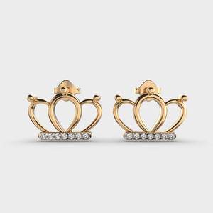 Pendientes de Diamantes Cultivados en Laboratorio con Certificación IGI, Oro Amarillo/Blanco/Rosa de 9K, Estilo Princesa, Minimalistas - Product Image 6