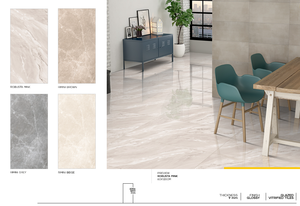 Azulejos de Porcelana Cerámica Brillante de Estilo Moderno, 600x1200mm, 8mm de Grosor, <0.5% de Absorción de Agua, para Paredes Interiores de Villas y Salas de Estar - Product Image 4