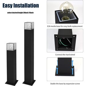 Luci Moderne per Sentieri e Vialetti 12226 con Cavo e Base per Lampadina E26 - Lampadina Non Inclusa - Product Image 5